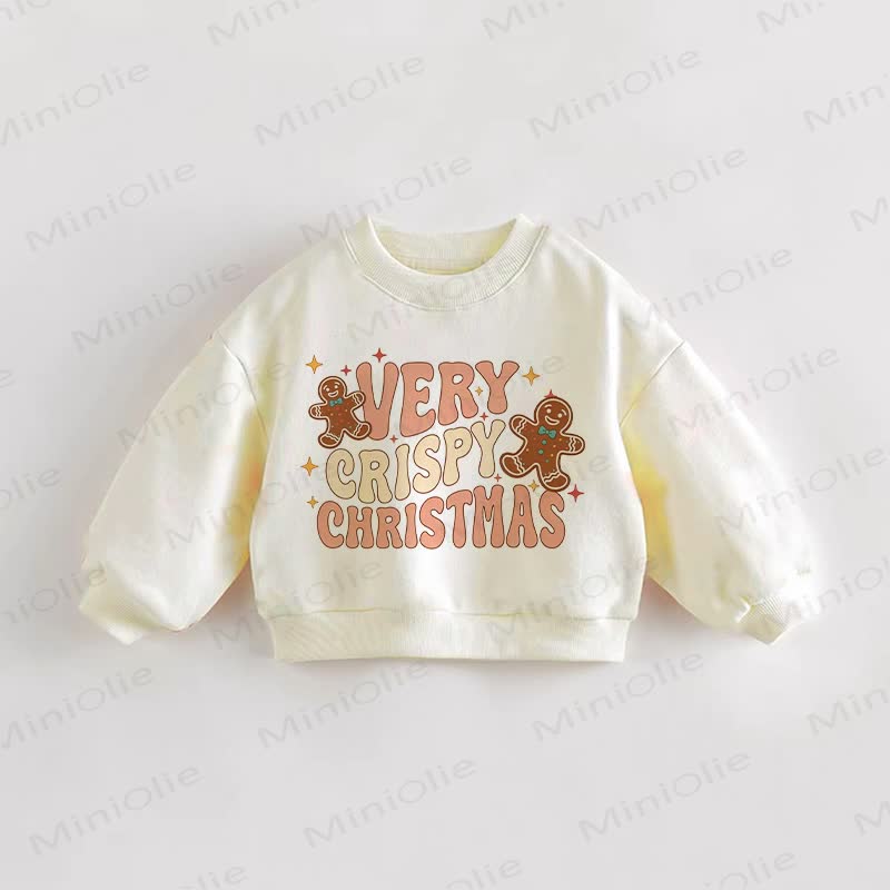 VERY CRISPY CHRISTMAS幼児用クリームスウェットシャツ - クリーム - 3～5歳 - image 1