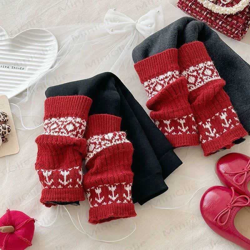 幼児用女の子フリース素材、クリスマス柄トリム付き冬用レギンス - image 5