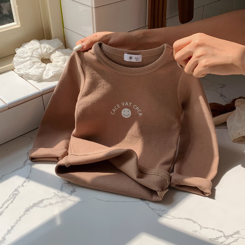 幼児用スマイリー柄長袖Tシャツ - コーヒー - 10-11歳 - image 5