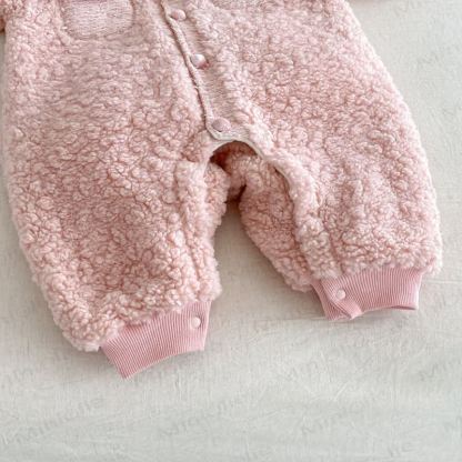 ベビー・幼児用かわいいフリースポケットロンパース - image 7
