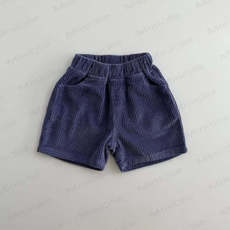 ベビー・幼児・キッズ用コーデュロイポケット付きショートパンツ - 青 - 7-8T - image 6