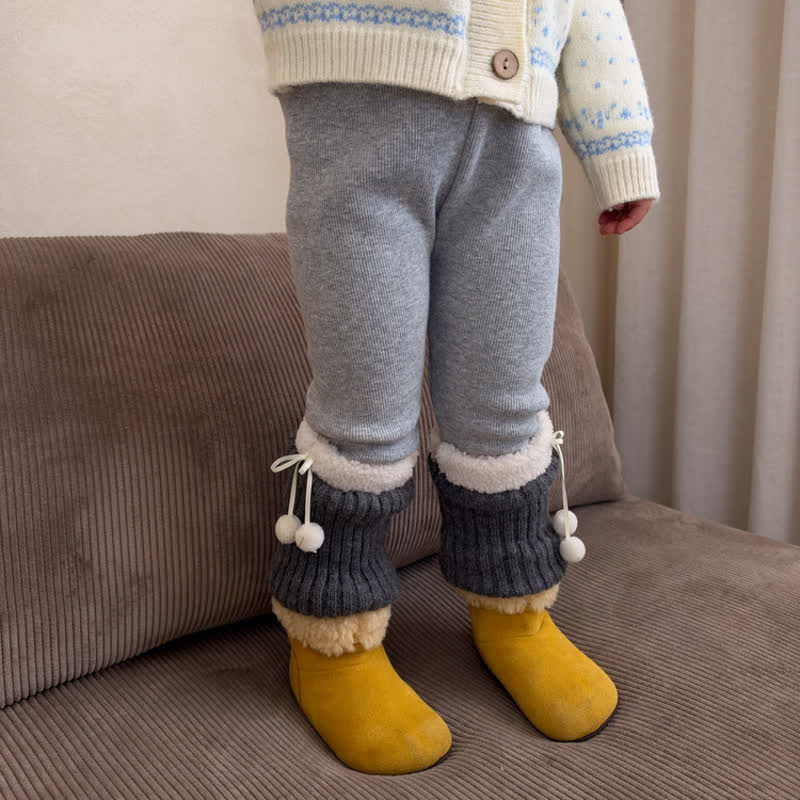 ベビー・幼児用ニットフリースカラーブロックレギンス - image 1