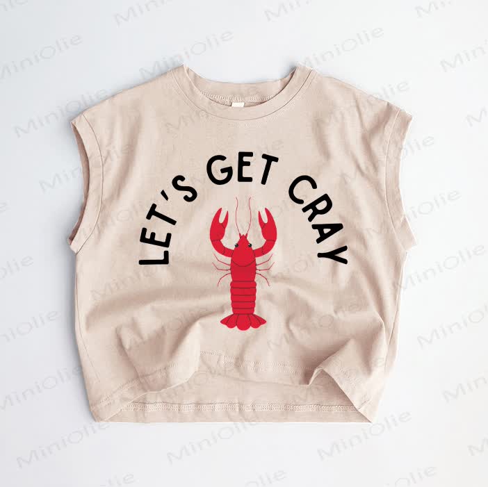 LET'S GET CRAY・幼児用 ロブスタープリント カーキタンクトップ - カーキ - 3～5歳 - image 1