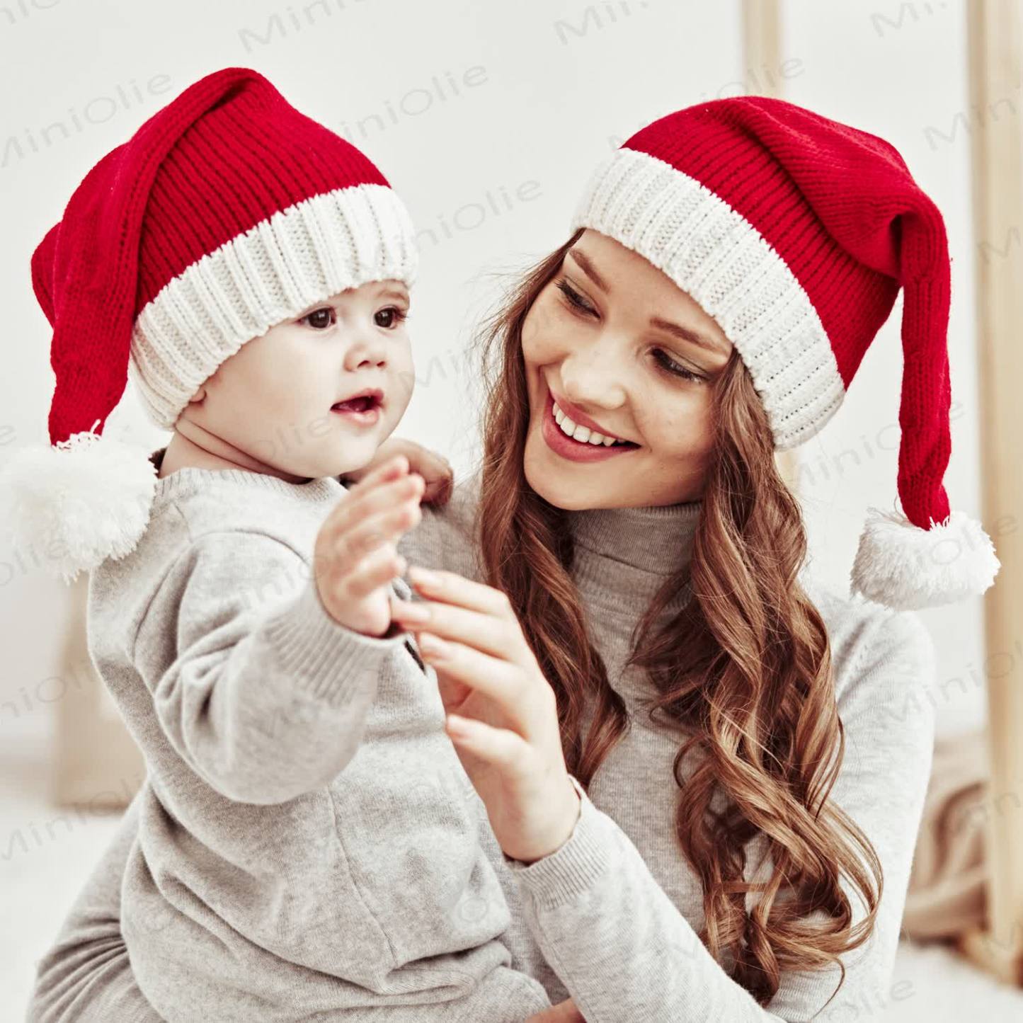 ベビーレッドクリスマスニットウォームビーニー - image 7