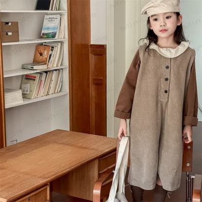 ベビー幼児用コード無地オーバーオール - image 6