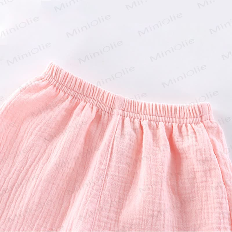 幼児用女の子向けコットンフリル無地タンクトップ＆ショートパンツセット - image 10
