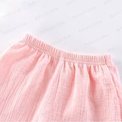 幼児用女の子向けコットンフリル無地タンクトップ＆ショートパンツセット - image 10