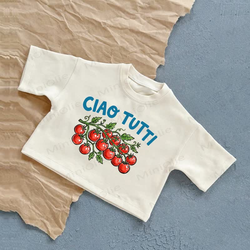 CIAO TUTTIベイビートマト ペインティング Tシャツ - 白 - 2～3歳 - image 1
