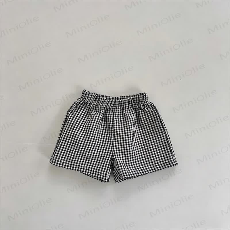 ベビーガールズ用ギンガムチェック柄ショートパンツ - 黒 - 4～5歳 - image 5