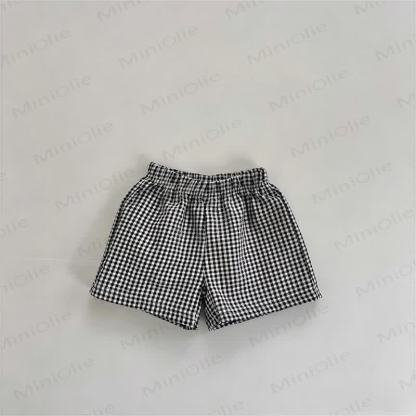 ベビーガールズ用ギンガムチェック柄ショートパンツ - 黒 - 4～5歳 - image 5