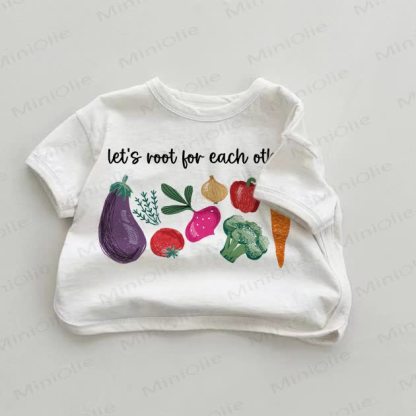 LET'S ROOT FOR EACH OTHER！ベビーホワイトTシャツ - 白 - 18～24ヶ月 - image 1