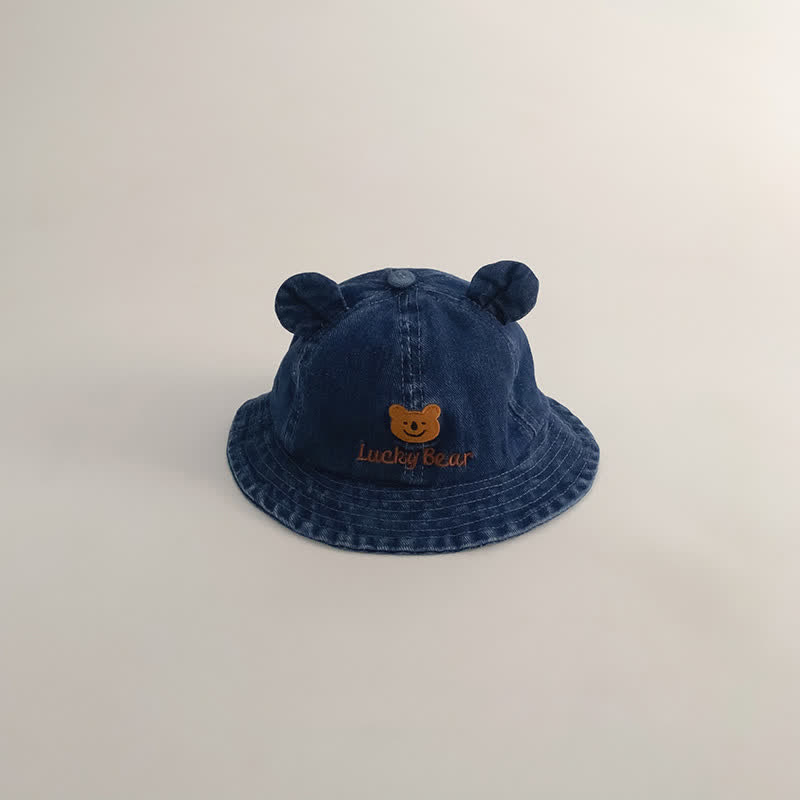 LUCKY BEAR ベビーデニムベアバケットハット - ダークブルー - 1歳6ヶ月～4歳 - image 8