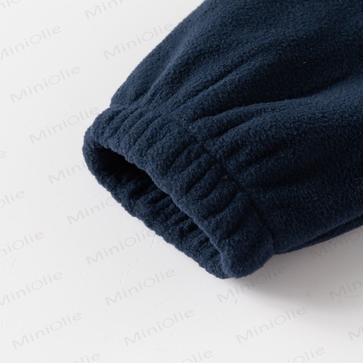 幼児用カラーブロックフリースジッパーコート - image 8