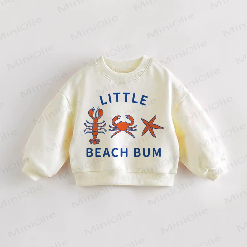 LITTLE BEACH BUM幼児用クリームスウェットシャツ - クリーム - 3～5歳 - image 1