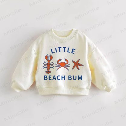 LITTLE BEACH BUM幼児用クリームスウェットシャツ - クリーム - 3～5歳 - image 1