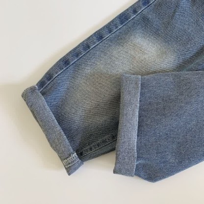 幼児男の子用デニム刺繍スマイルパンツ - image 9