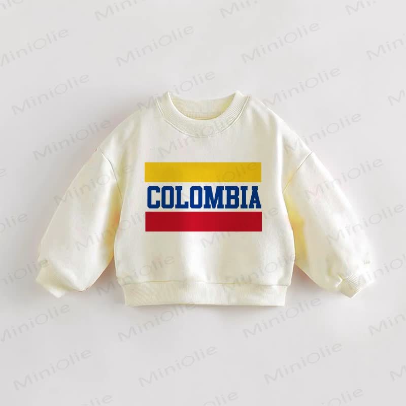 コロンビアのベビー幼児用コロンビア国旗スウェットシャツ - クリーム - 3～5歳 - image 1