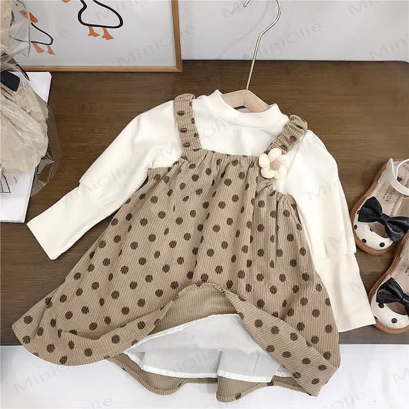 幼児用女の子用リボンドットコードDress - image 3