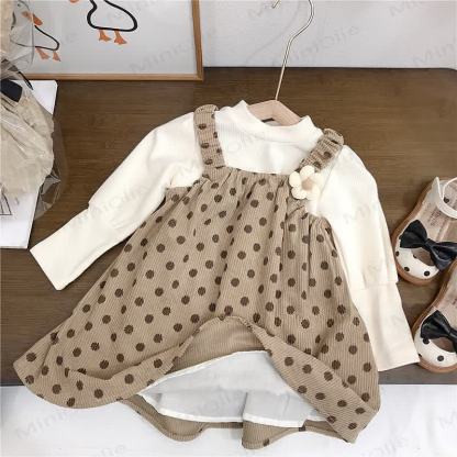 幼児用女の子用リボンドットコードDress - image 3