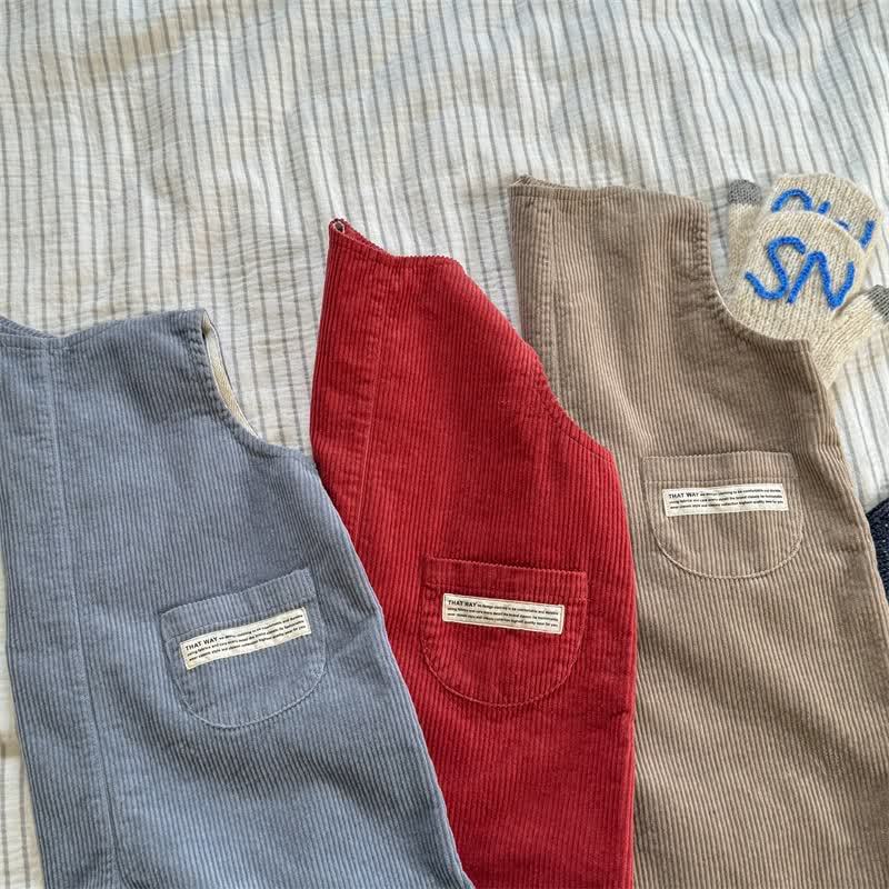 ベビー幼児用コード無地オーバーオール - image 8