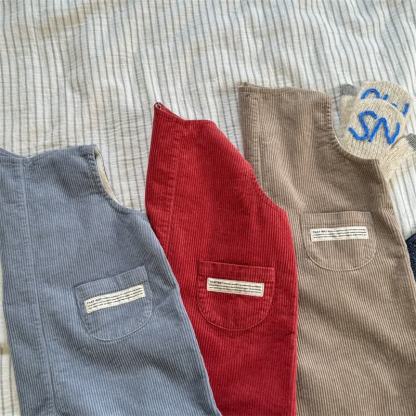 ベビー幼児用コード無地オーバーオール - image 8