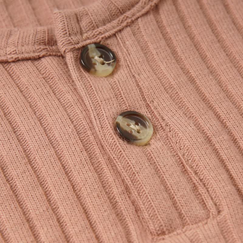 ベビーリブ無地ボタンボディスーツ - image 6