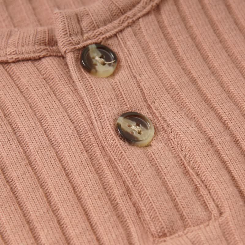 ベビーリブ無地ボタンボディスーツ - image 6