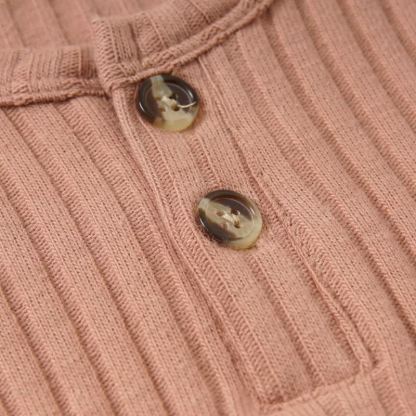 ベビーリブ無地ボタンボディスーツ - image 6