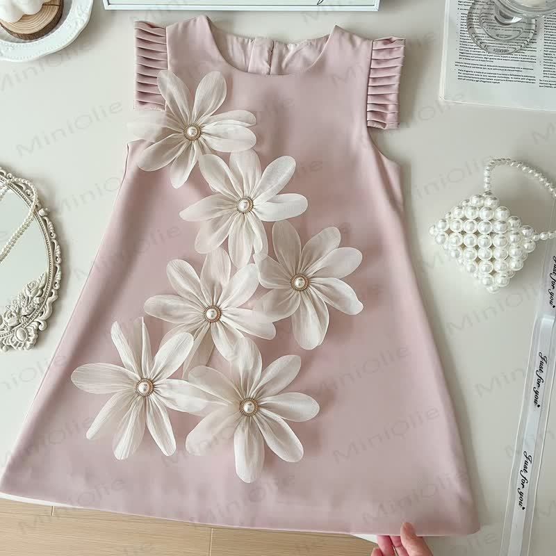 幼児用3Dフラワーノースリーブ優雅ドレス - image 11