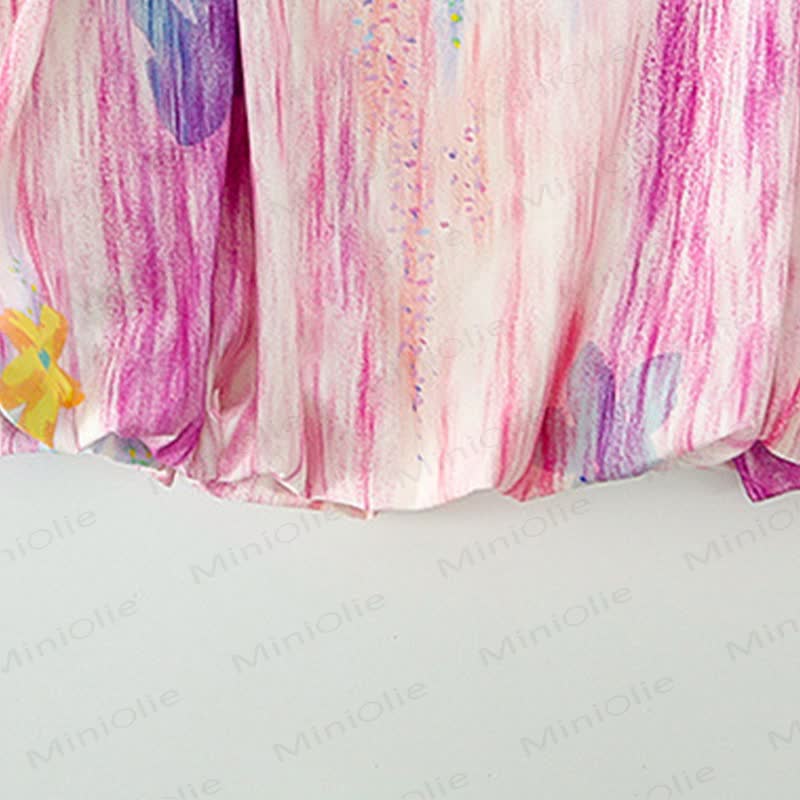 幼児用女の子向けプリンセス柄花柄コットンノースリーブDress - image 7