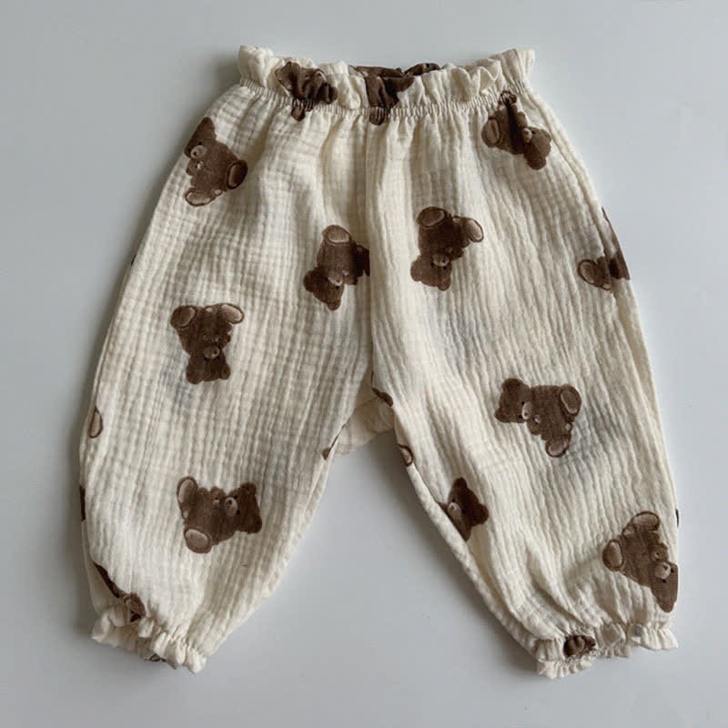 ベビーカジュアルリネンパンツ - クマ - 2～3歳 - image 8
