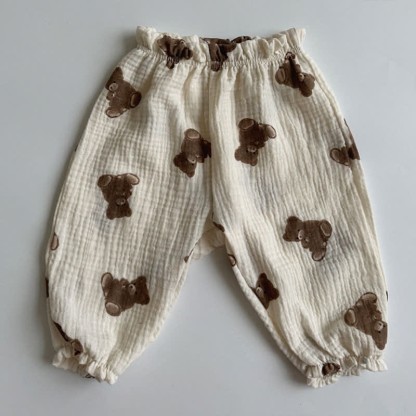 ベビーカジュアルリネンパンツ - クマ - 2～3歳 - image 8