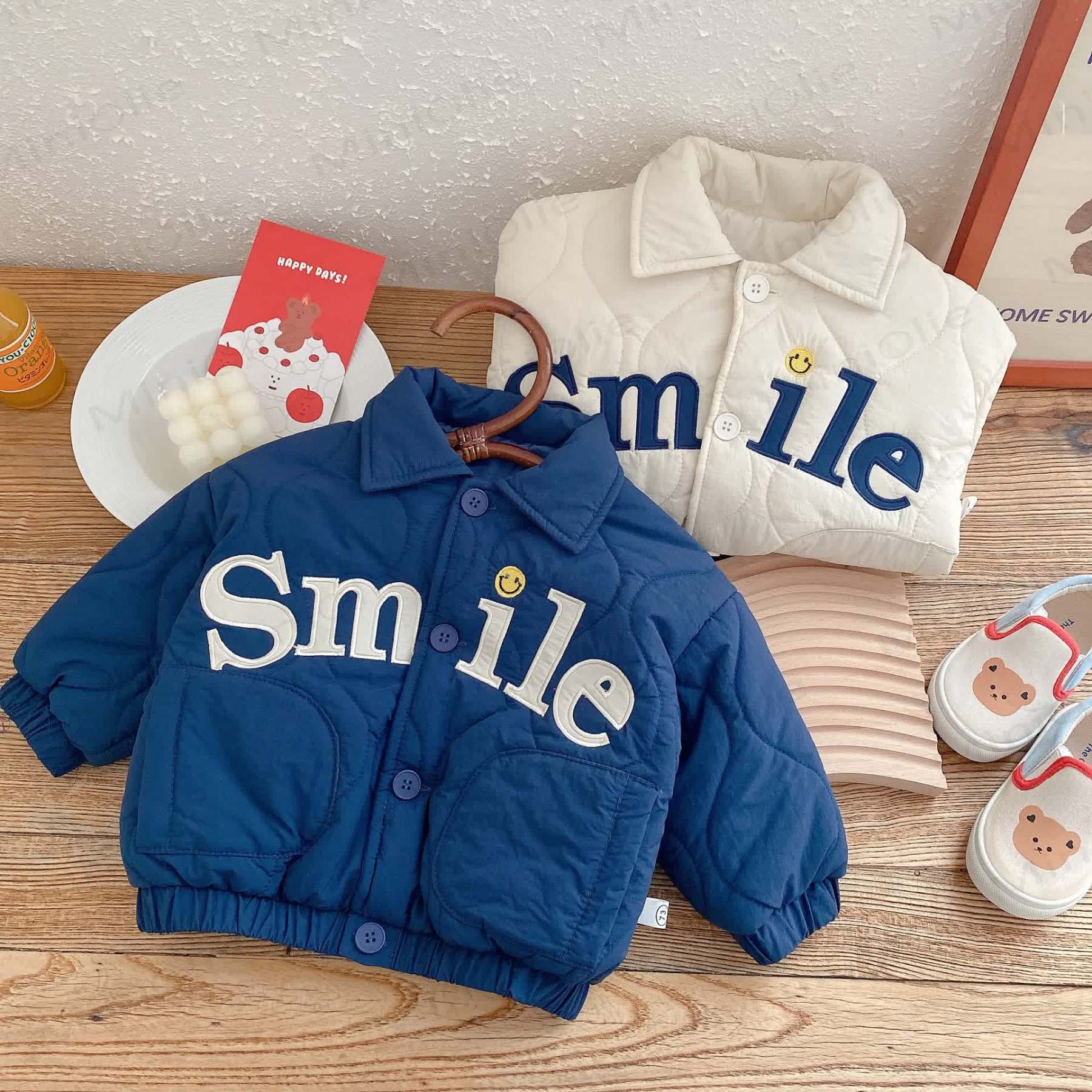 SMILE ベビー 幼児用ポロ キルティングコート - image 1