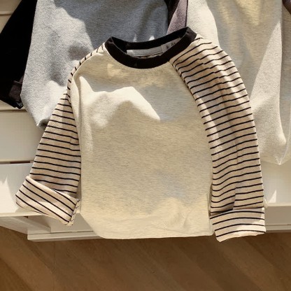 キッズ コントラストカラー ラグラン ベースレイヤー Tシャツ - image 8