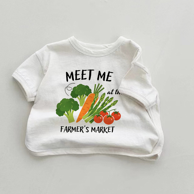 MEET ME AT THE FARMER'S MARKETましょう ベビーホワイトTシャツ - 白 - 18～24ヶ月 - image 1