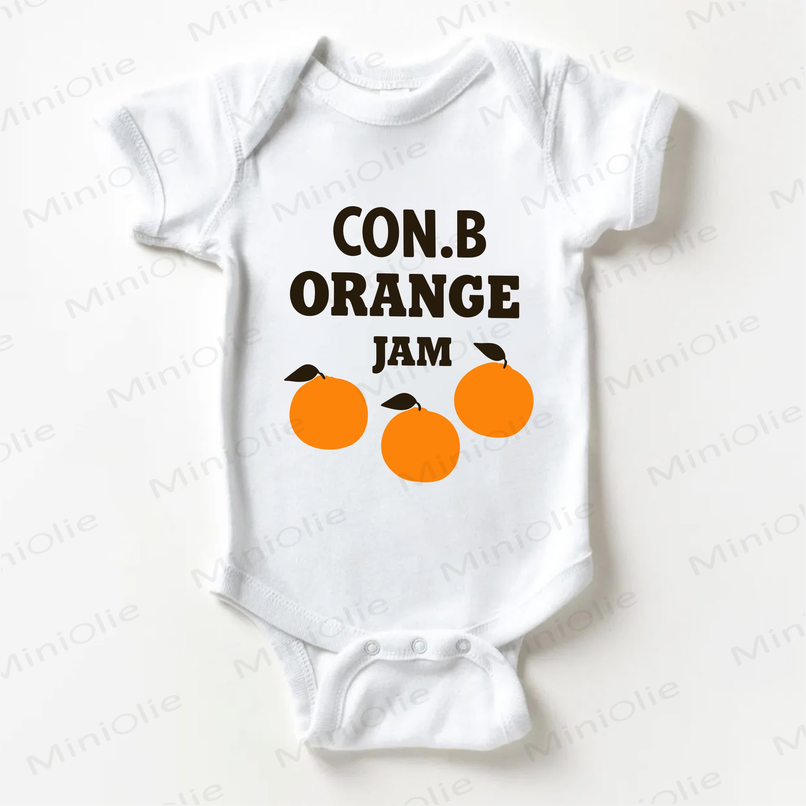 CON. BORANGEジャム ベビーオレンジホワイトボディスーツ - 白 - 18～24ヶ月 - image 1