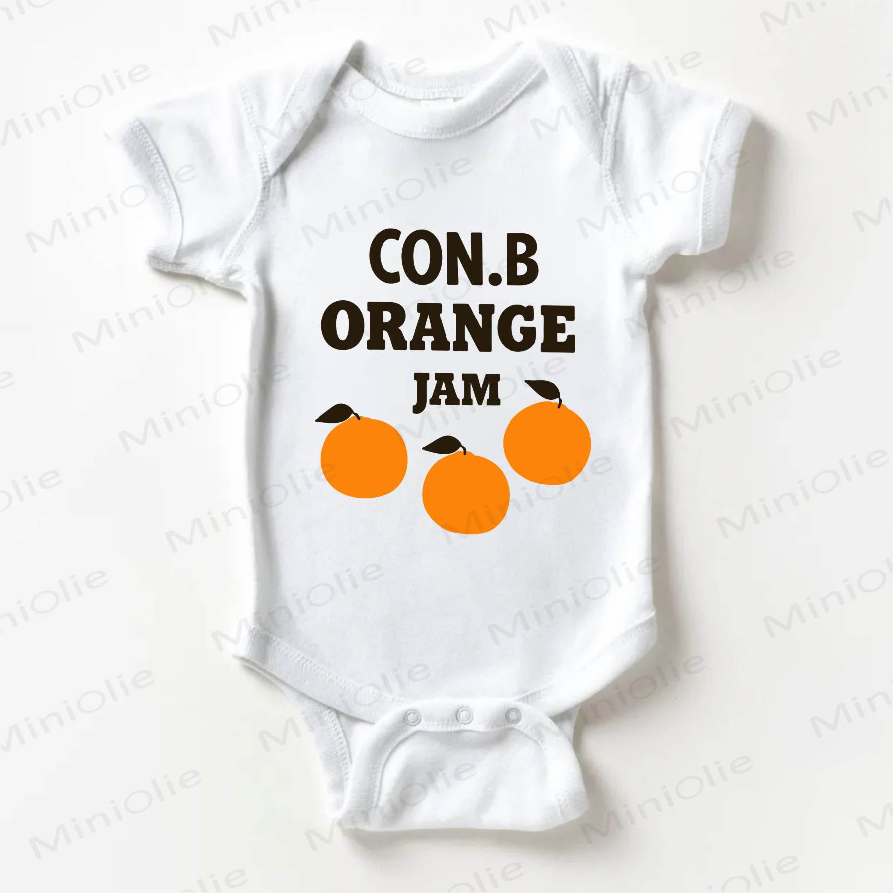 CON. BORANGEジャム ベビーオレンジホワイトボディスーツ - 白 - 18～24ヶ月 - image 1
