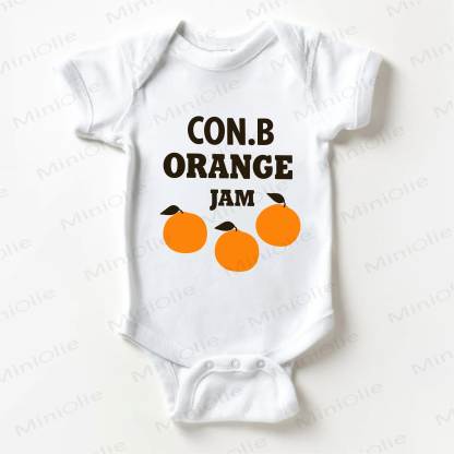 CON. BORANGEジャム ベビーオレンジホワイトボディスーツ - 白 - 18～24ヶ月 - image 1
