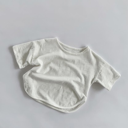 幼児用男の子用無地着心地の良いTシャツ - 白 - 7～9歳 - image 2