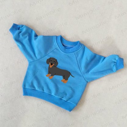 ベビー幼児用子犬柄ブルースウェットシャツ - 青 - 3～5歳 - image 1
