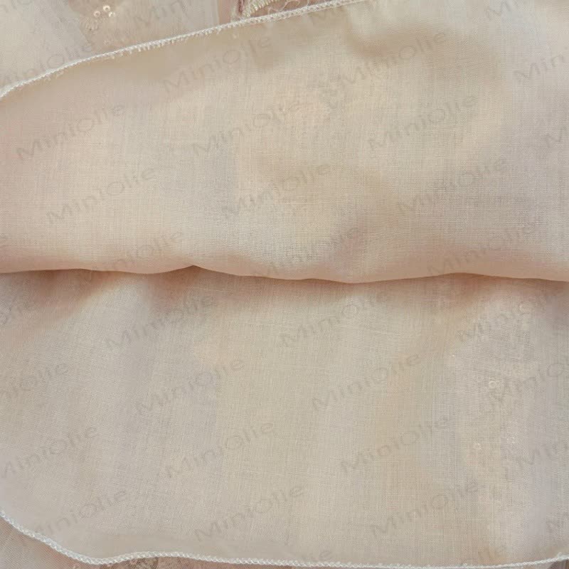 幼児用女の子用スパンコールメッシュフライングスリーブDress - image 10