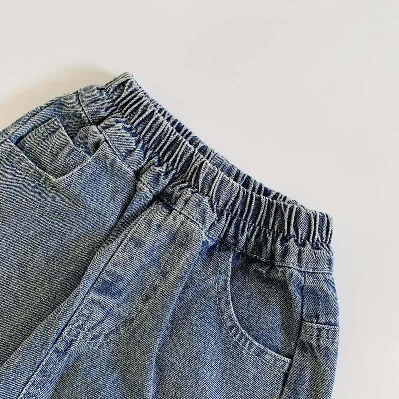 幼児男の子用デニム刺繍スマイルパンツ - image 6