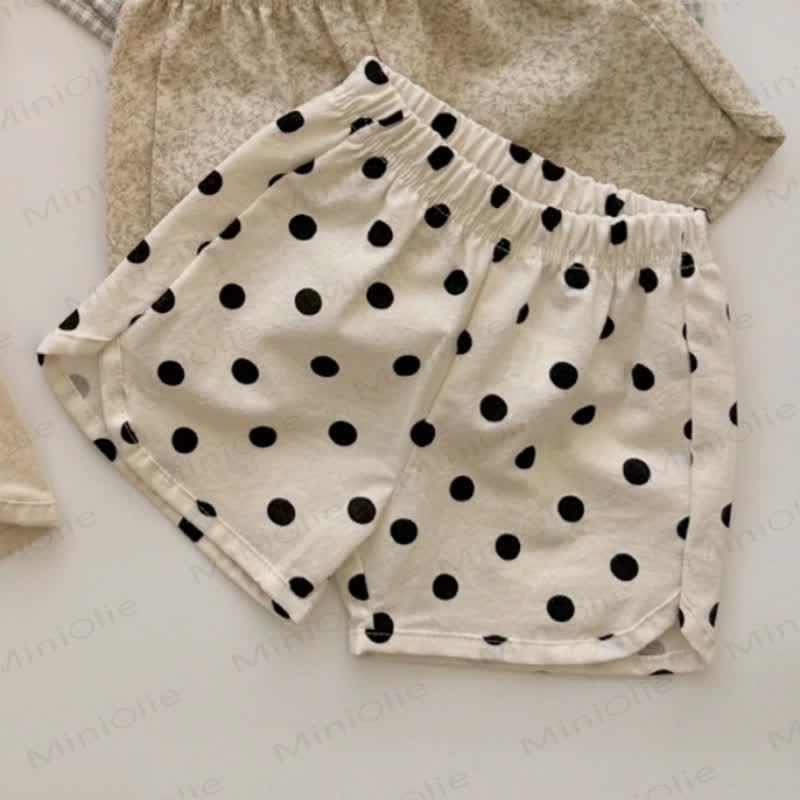 ベビー幼児用リボンチェック柄リネンショートパンツ - ドット - 5～7歳 - image 10