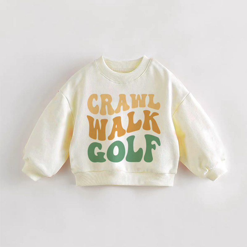 CRAWL WALK GOLF幼児用クリームスウェットシャツ - クリーム - 3～5歳 - image 1