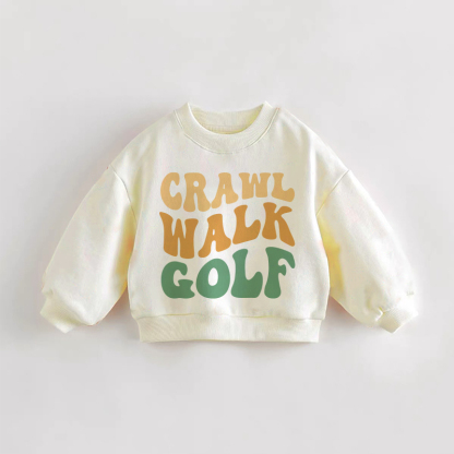 CRAWL WALK GOLF幼児用クリームスウェットシャツ - クリーム - 3～5歳 - image 1