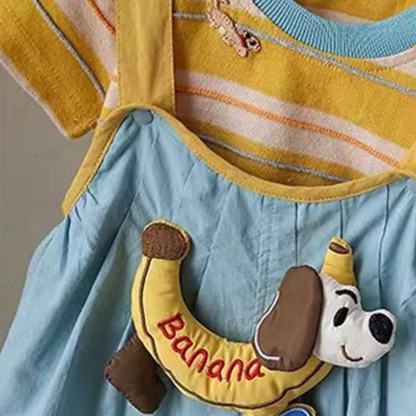 ベビーバナナパピーコレクション オーバーオールとストライプTシャツの2点セット - image 8