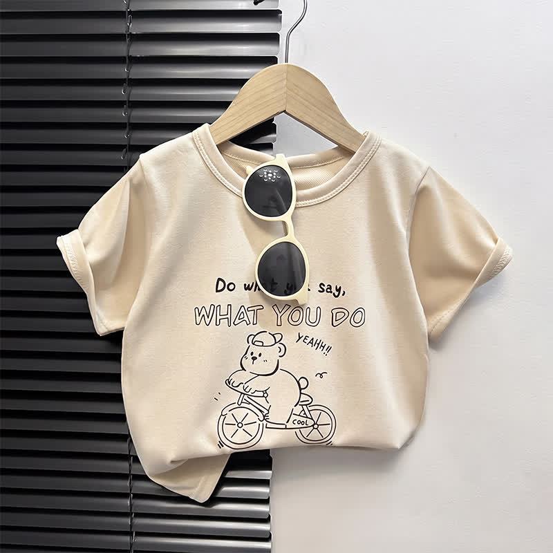 幼児用漫画柄ボックス型Tシャツ - ベージュの車 - 4～5歳 - image 8