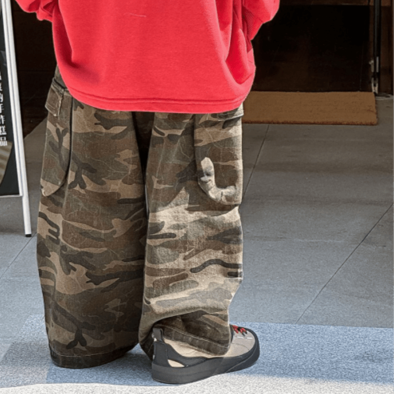 幼児男の子用迷彩柄作業パンツ - image 3