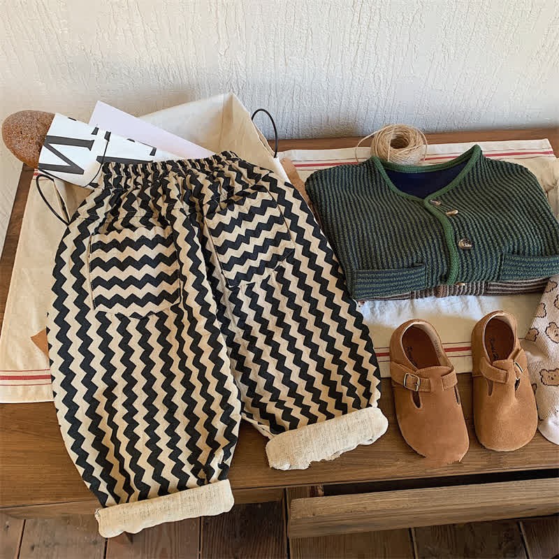 幼児用ウェーブグレインルーズブラックパンツ - image 5