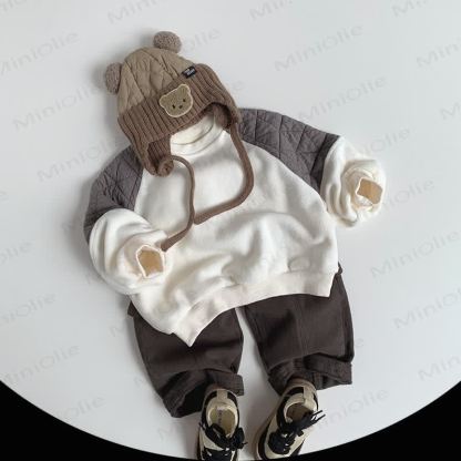 ベビー幼児用フリース裏地無地パンツ - image 3